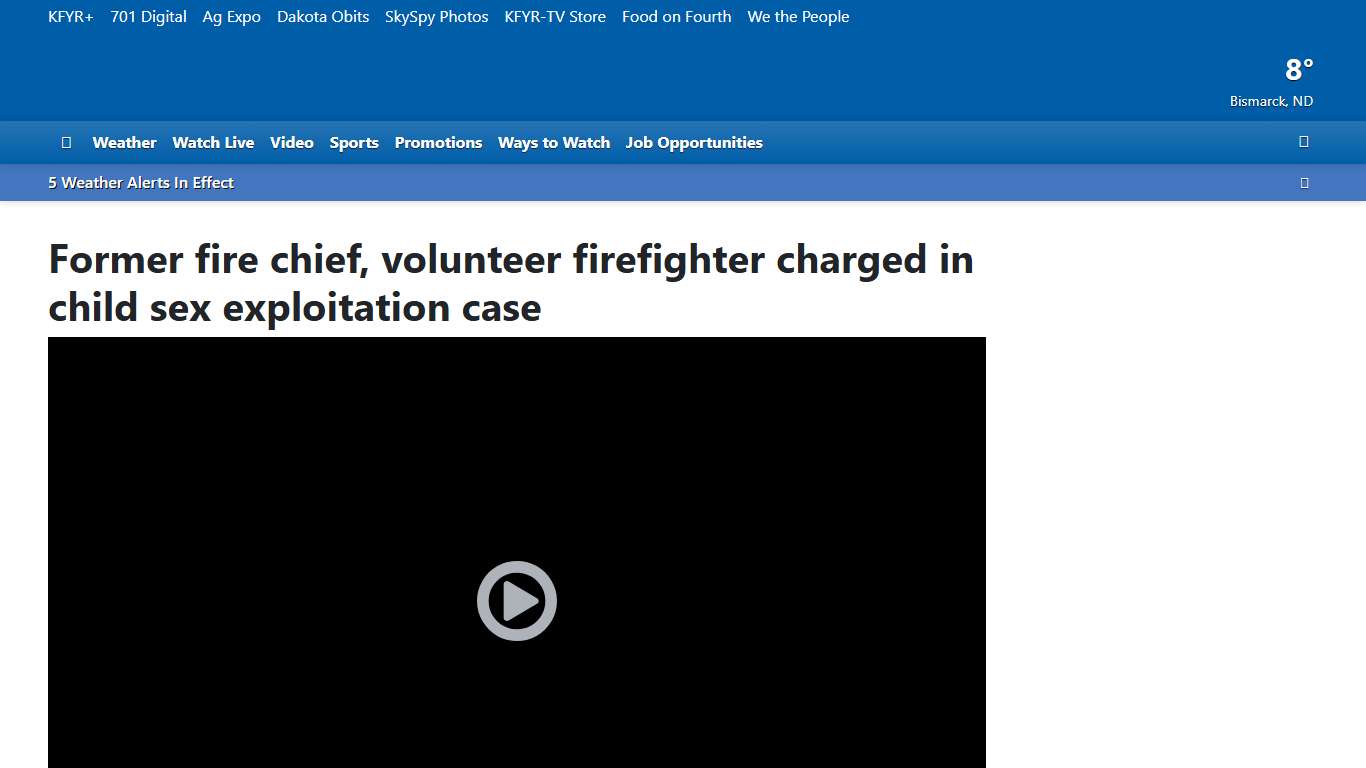 Former fire chief, volunteer firefighter charged in child sex exploitation case