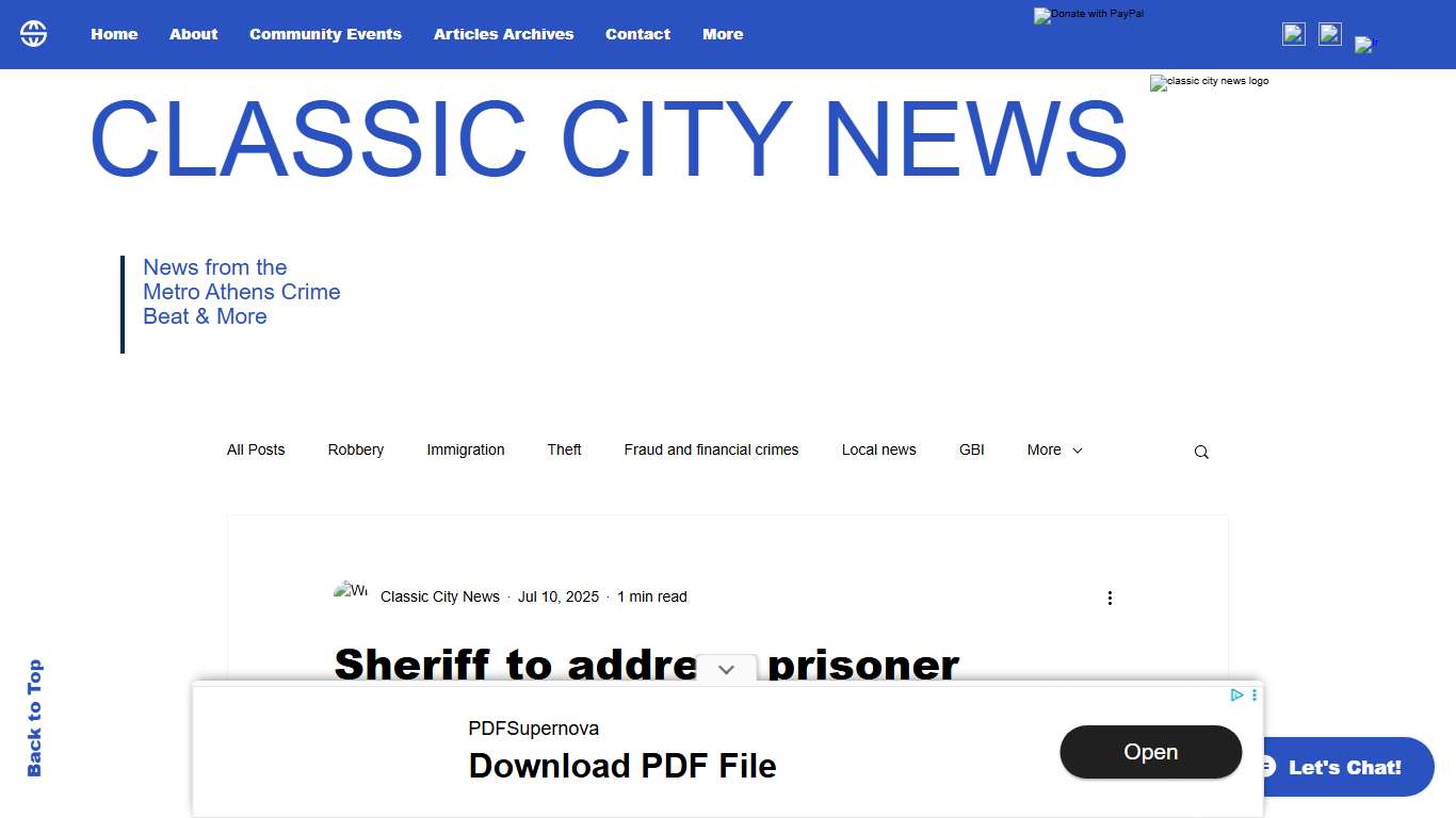 Sheriff to address prisoner deaths and drug overdoses in the Athens jail